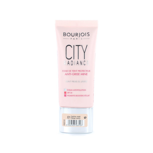 Bourjois City Radiance Skin Protecting Fond de teint - 01 Rose Ivory