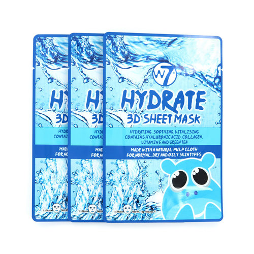 W7 3D Sheet Masque - Hydrate (3 pièces)