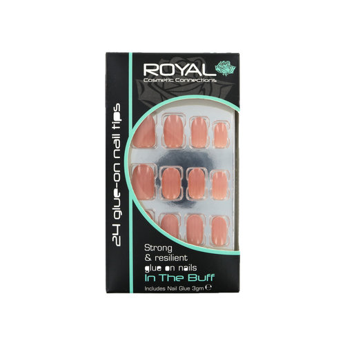 Royal 24 Glue-On Nail Tips - In The Buff (met nagellijm)