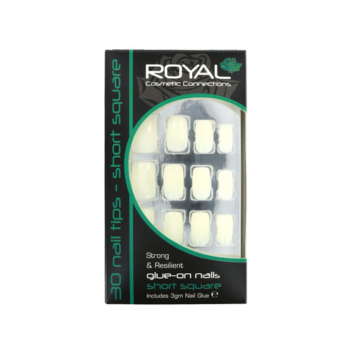 Royal 30 Short Square Glue-On (Avec de la colle à ongles)