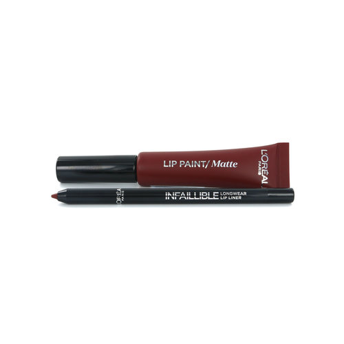 L'Oréal Cheryl's Lip Kit Lipstick & Lipliner - Paint It Burgunday