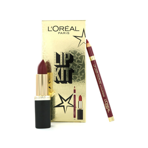 L'Oréal Lip Kit Color Riche Matte Crayon à lèvres & rouge à lèvres - 430 Mon Jules + Lipliner 374 Intense Plum