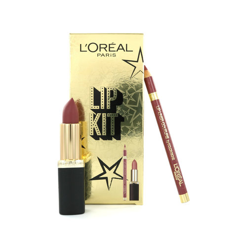 L'Oréal Lip Kit Color Riche Matte Lipliner & Lipstick - 636 Mahogany Studs + Lipliner 302 Bois De Rose