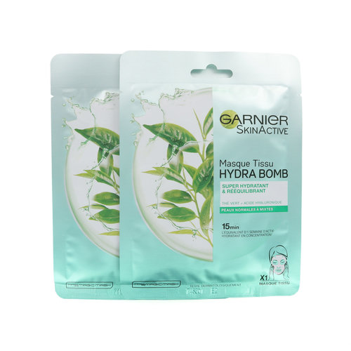 Garnier SkinActive Hydra Bomb Masker (2 Stuks - Voor normale en gecombineerde huid)