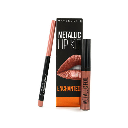 Maybelline Metallic Lipkit Enchanted - Lip Foil 110 Calypso & Lipliner 10 Nude Whisper