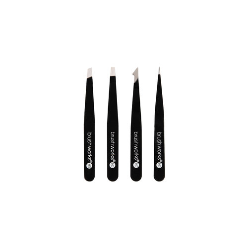 Brushworks HD 4 Piece Combination Brucelles - Black