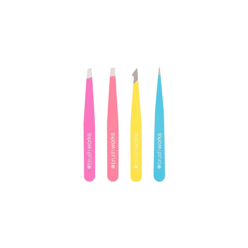 Brushworks HD 4 Piece Combination Brucelles - Neon