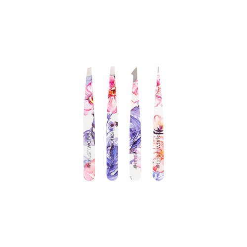 Brushworks HD 4 Piece Combination Brucelles - Floral