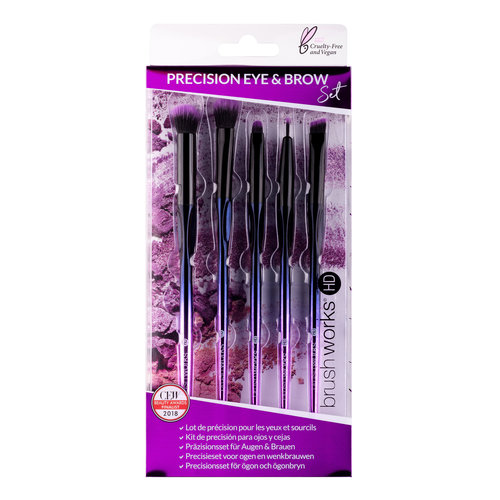 Brushworks HD Precision Eye & Brow Brush Set