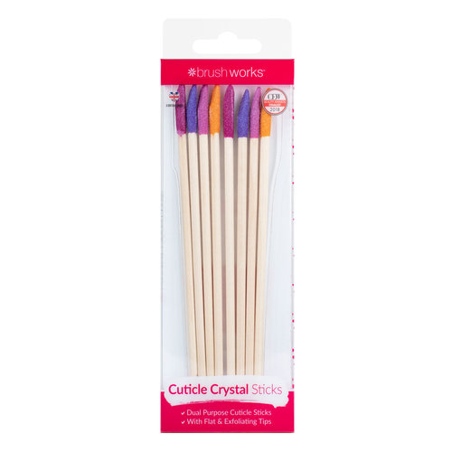 Brushworks Cuticle Crystal Sticks (8 Stuks)