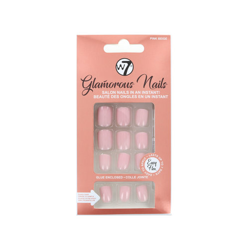 W7 Glamorous Nails - Pink Beige (Avec de la colle à ongles)