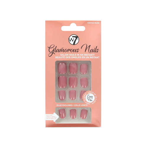 W7 Glamorous Nails - Cocoa Nude (Avec de la colle à ongles)