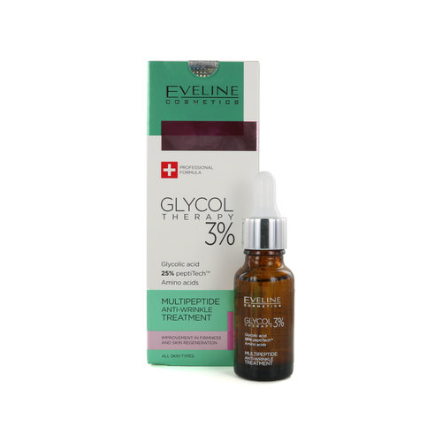 Eveline Glycol Therapy 3% Multipeptide Anti-Wrinkle Treatment Anti-rimpel crème - 18 ml