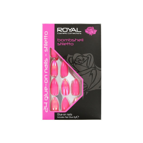 Royal 24 Glue-On Nail Tips - Bombshell