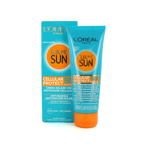 L'Oréal Sublime Sun Face SPF 50 Crème solaire - 75 ml (Emballage étranger)