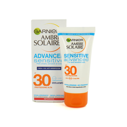 Garnier Ambre Solaire Advanced Sensitive SPF 30 Zonnebrandcrème - 50 ml (buitenlandse verpakking)