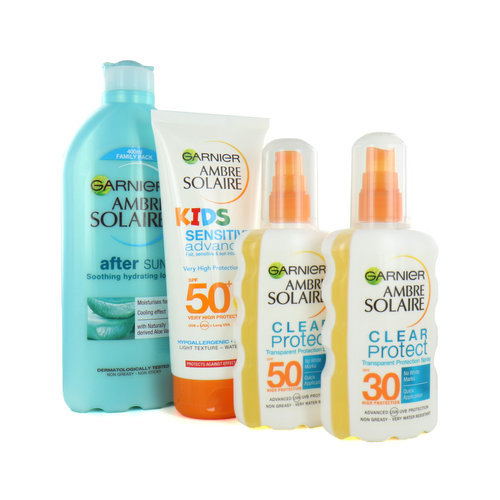 Garnier Ambre Solaire 4 Piece Family Suncare Set - 3 x 200 ml + 400 ml (SPF 30 - SPF 50)