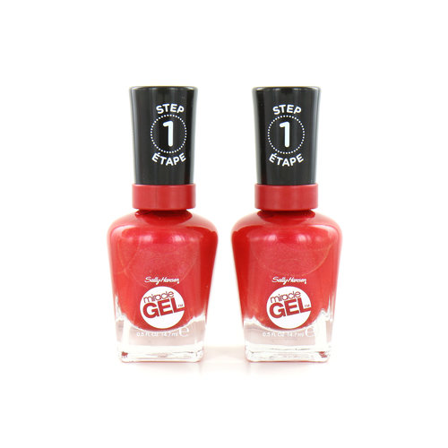 Sally Hansen Miracle Gel Vernis à ongles - 446 Red-y, Set, Run! (2 pièces)