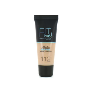 Fit Me Matte + Poreless Foundation - 112 Soft Beige