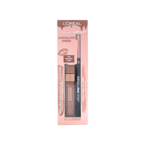 L'Oréal Chocolate Kisses Lip Kit - 844 Sweet Tooth - 208 Off-White (Version allemande)