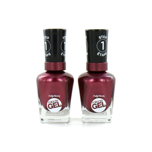 Sally Hansen Miracle Gel Vernis à ongles - 482 Walk The Wine (2 pièces)
