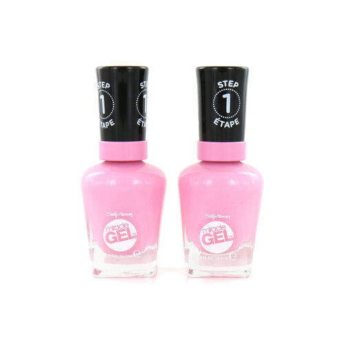 Sally Hansen Miracle Gel Vernis à ongles - 170 Pink Caddilaquer (2 pièces)