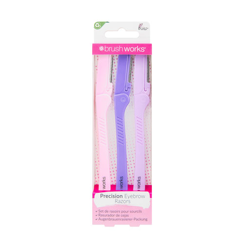 Brushworks Precision Eyebrow Razor (Set van 3)