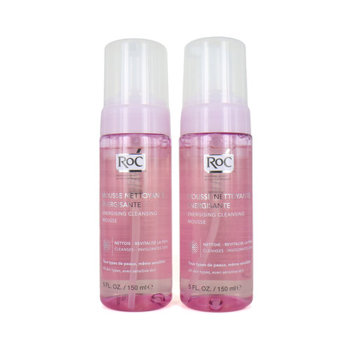 Roc Energising Cleansing Mousse - 150 ml (Ensemble de 2)