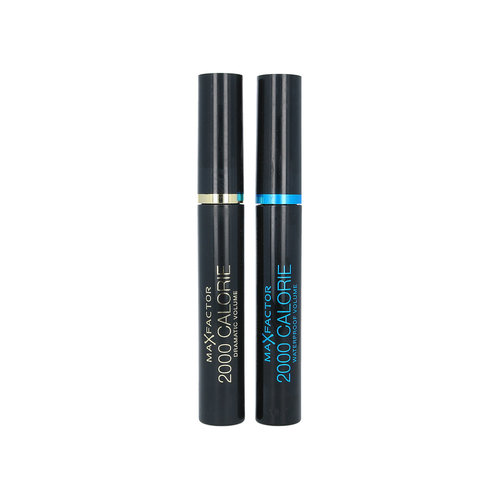 Max Factor 2000 Calorie Mascara - Black-Waterproof Black (set van 2)