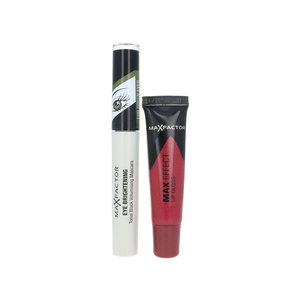 Eye Brightening Mascara + Max Effect Lip Gloss - For Green Eyes - Rubylicious