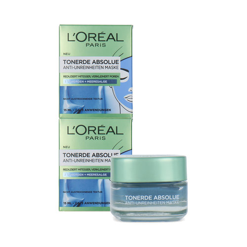 L'Oréal Pure Clay Blemish Rescue Masker - 2 x 15 ml (2 stuks)