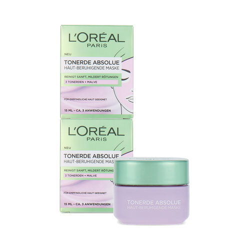 L'Oréal Pure Clay Soothing Masker - 2 x 15 ml (2 stuks)
