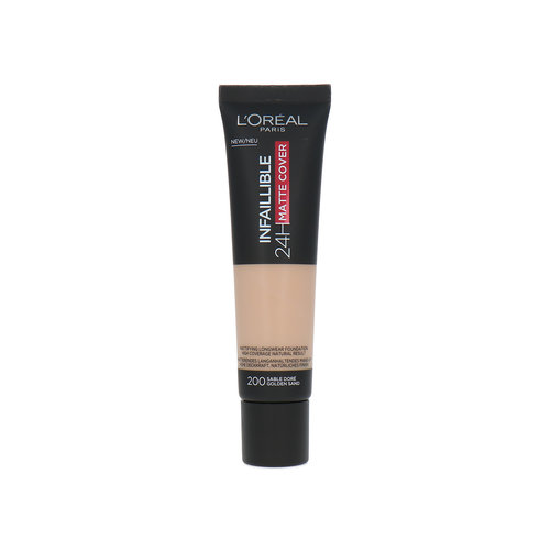 L'Oréal Infallible 24H Matte Cover Fond de teint - 200 Golden Sand