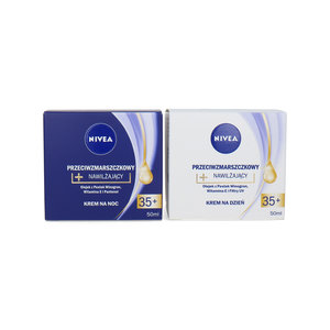 Anti-Wrinkle 35+ Day & Night Cream Nachtcrème - 2 x 50 ml (Set van 2)