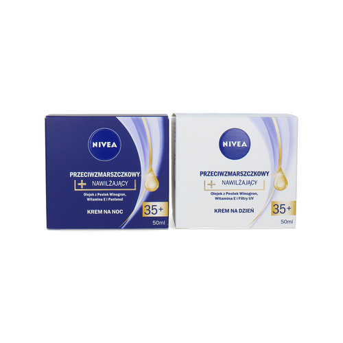 Nivea Anti-Wrinkle 35+ Day & Night Cream Nachtcrème - 2 x 50 ml (Set van 2)