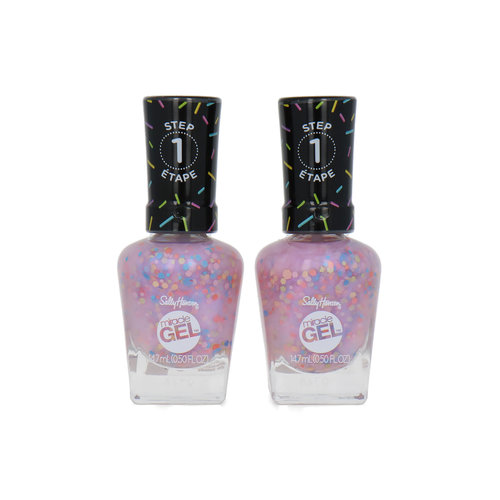 Sally Hansen Miracle Gel Nagellak - 164 Sprinkle & Spice (set van 2)