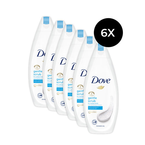 Dove Gentle Scrub Shower Gel - 250 ml (6 stuks)