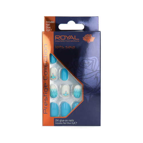 Royal 24 Glue-On Nails - Lets Sea