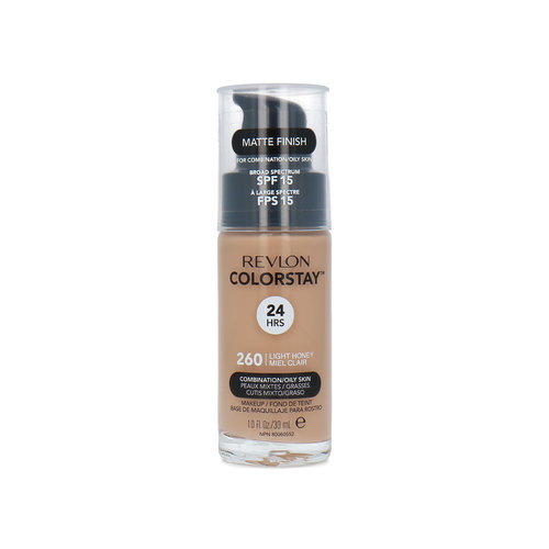 Revlon Colorstay Matte Finish Foundation - 260 Light Honey (Combination/Oily Skin)