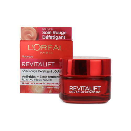 L'Oréal Revitalift Red Anti-fatigue + Extra Firmness + Anti-Wrinkle Dagcrème - 40+ (Franse tekst)