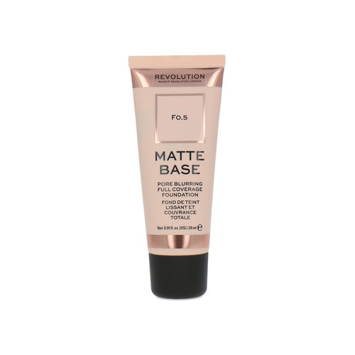 Makeup Revolution Matte Base Pore Blurring Full Coverage Foundation - F.5