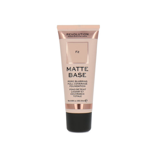 Makeup Revolution Matte Base Pore Blurring Full Coverage Fond de teint - F2