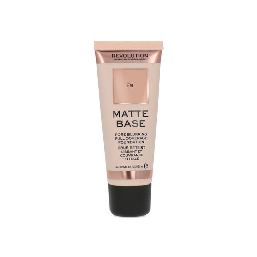 Makeup Revolution Matte Base Pore Blurring Full Coverage Fond de teint - F9