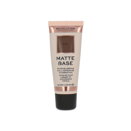 Makeup Revolution Matte Base Pore Blurring Full Coverage Fond de teint - F17