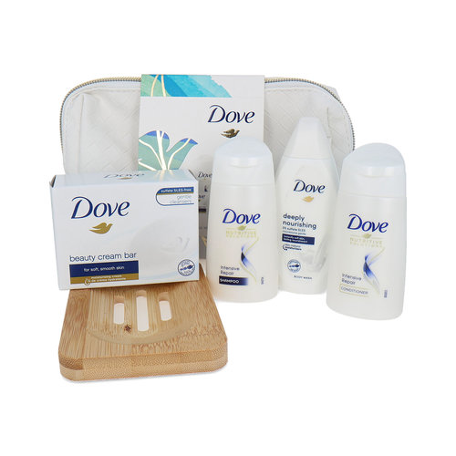 Dove Gently Nourishing Essentials Washbag with Bamboo Soap Tray Cadeauset