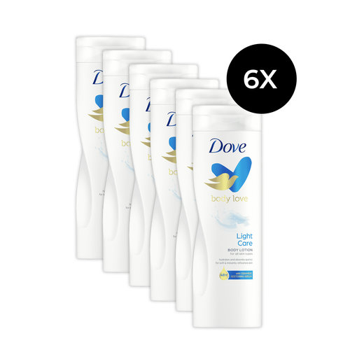 Dove Body Love Light Care Lotion pour le corps - 400 ml (6 pièces)