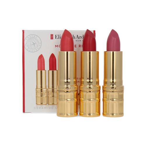 Elizabeth Arden Moisture Rich Ceramide Ultra Lipstick Cadeauset - Melon, Cherry Bomb, Petal