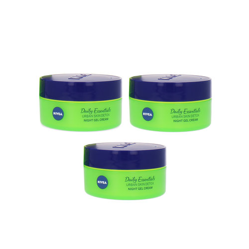 Nivea Daily Essentials Urban Skin Detox Crème de nuit - 3 x 50 ml (Ensemble de 3)
