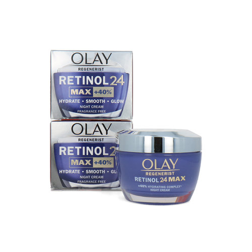 Olay Regenerist Retinol 24 Max Nachtcrème - 50 ml (2 stuks)