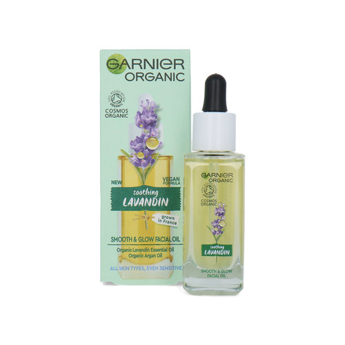 Garnier Organic Smooth & Glow Facial Oil - Soothin Lavandin